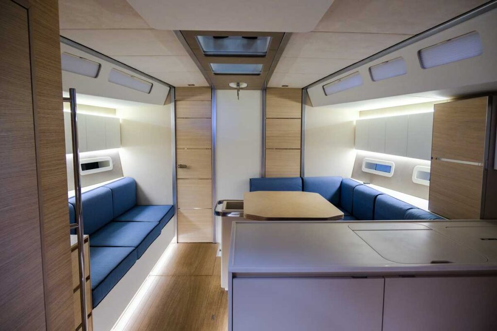 interior of the Italia Yachts 14.98
